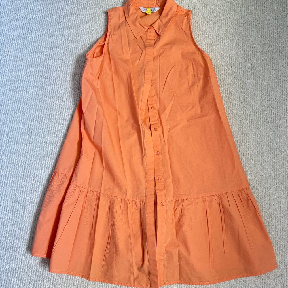 Xs orange button up dress
